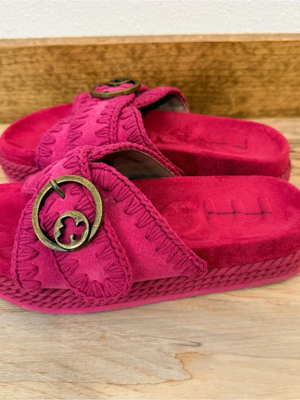 MOU Sandals Size 37 Fuschia Color